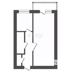 1-к квартира, вторичка, 36м2, 2/5 этаж