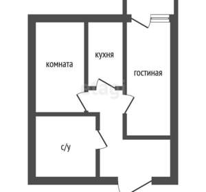 2-к квартира, вторичка, 43м2, 3/5 этаж