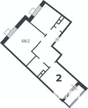 2-к квартира, вторичка, 68м2, 2/6 этаж